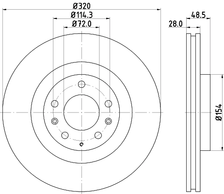 HELLA 8DD 355 118-201 - Тормозной диск PRO
