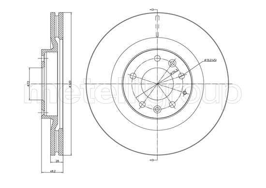 METELLI 23-1306C - Тормозные диски