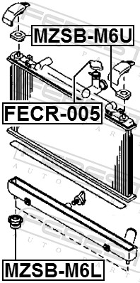 FEBEST MZSB-M6L - Кронштейн радиатора