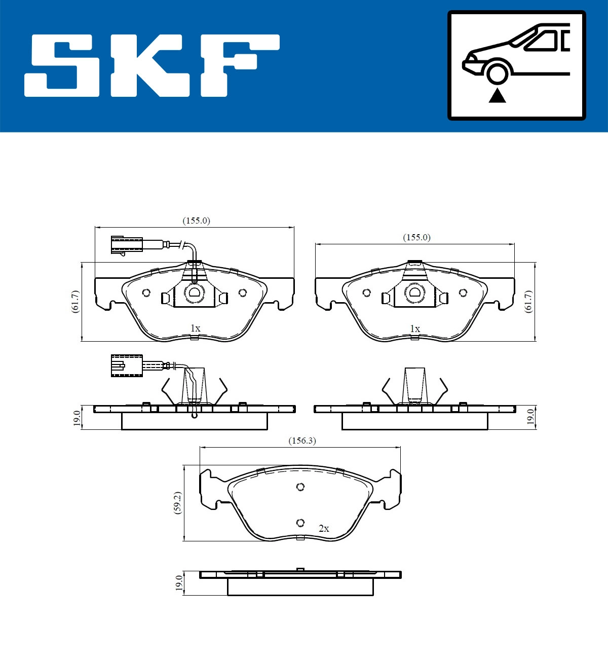 SKF VKBP 80438 E - Тормозные колодки 
