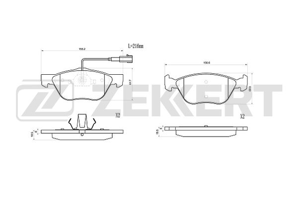 ZEKKERT BS-1035 - Тормозные колодки 