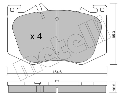 METELLI 22-1269-0 - Тормозные колодки 