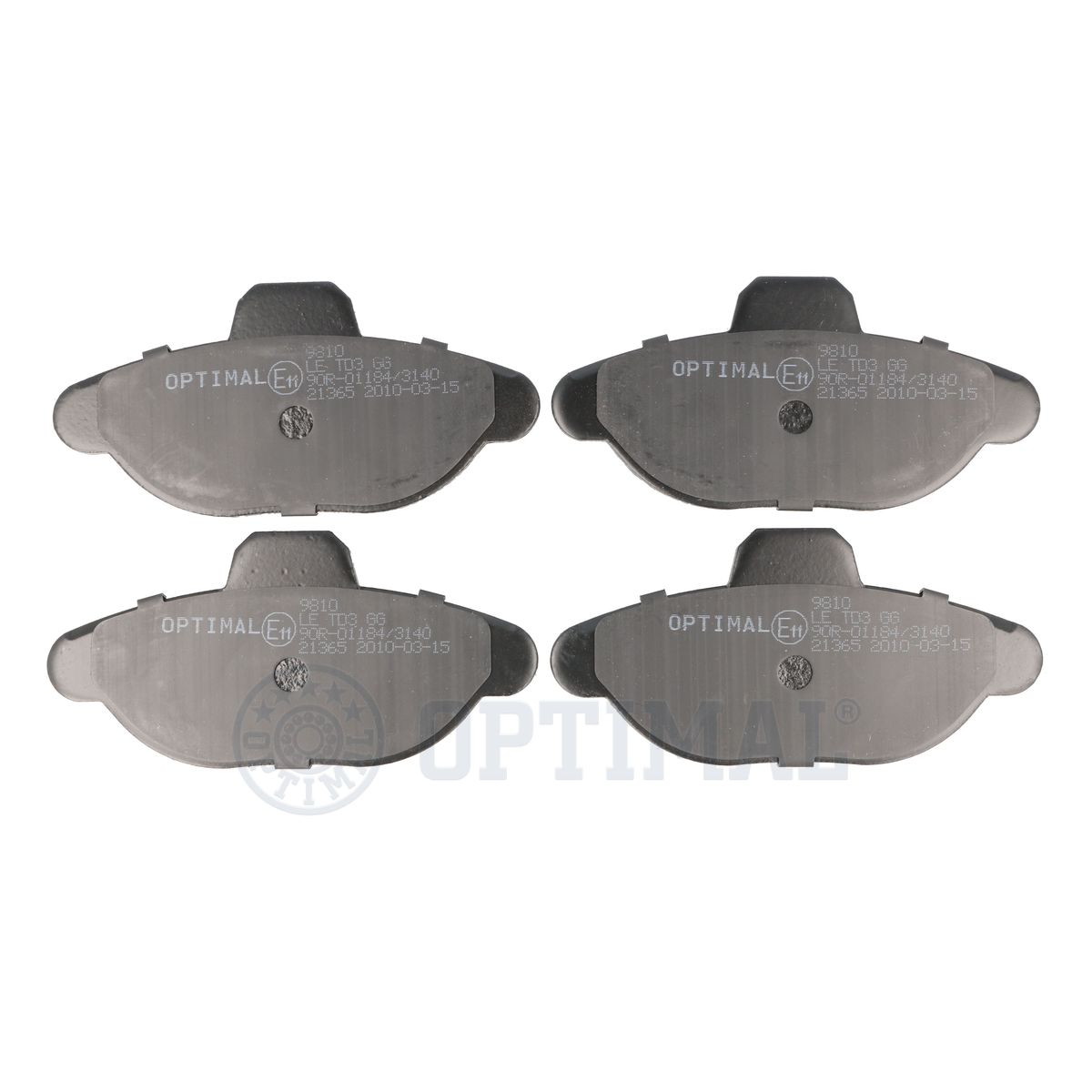 OPTIMAL BP-09810 - Тормозные колодки 