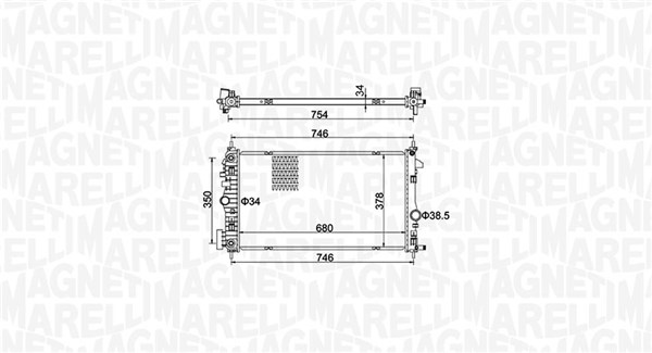 MAGNETI MARELLI 350213152300 - Радиатор охлаждения