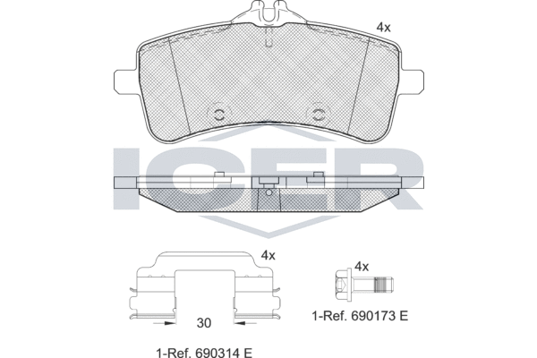 ICER 182218 - Тормозные колодки 