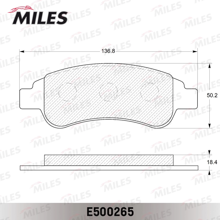 MILES E500265 - Тормозные колодки 