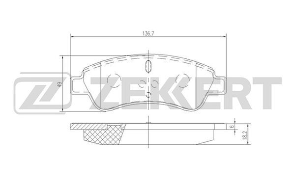 ZEKKERT BS-1434 - Тормозные колодки 