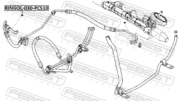 FEBEST RINGOL-030-PCS10 - Сальник ГУР