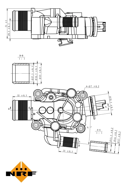 NRF 725081 - Термостат, охлаждающая жидкость EASY FIT