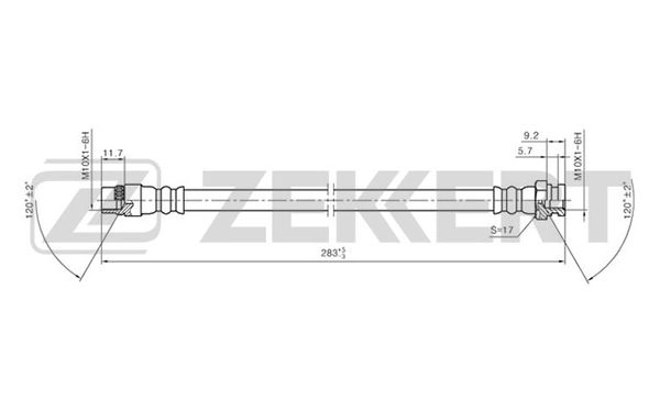 ZEKKERT BS-9237 - Тормозные шланги