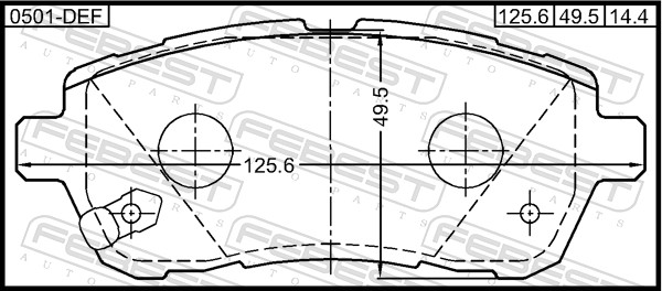 FEBEST 0501-DEF - Тормозные колодки 
