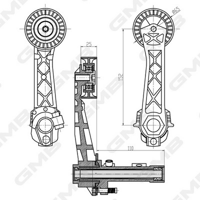 GMB GAT20430 - Натяжитель ремня генератора