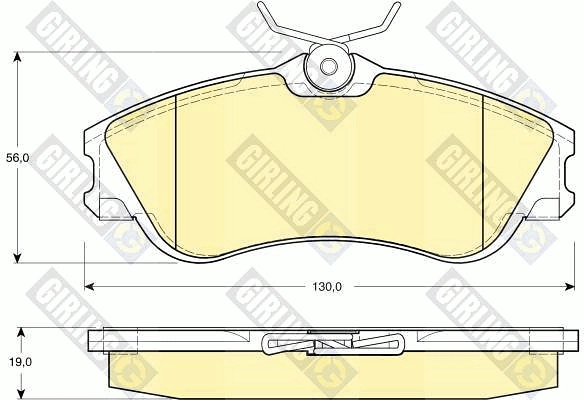 GIRLING 6112951 - Тормозные колодки 
