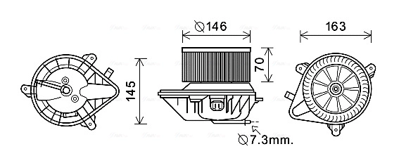 AVA QUALITY COOLING CN8292 - Моторчик печки