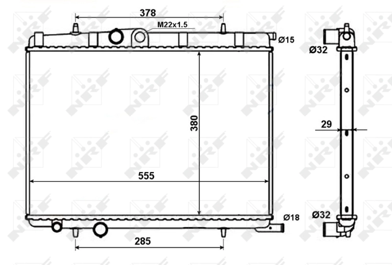 NRF 56021 - Радиатор охлаждения