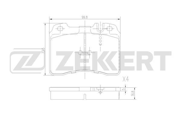 ZEKKERT BS-3002 - Тормозные колодки 