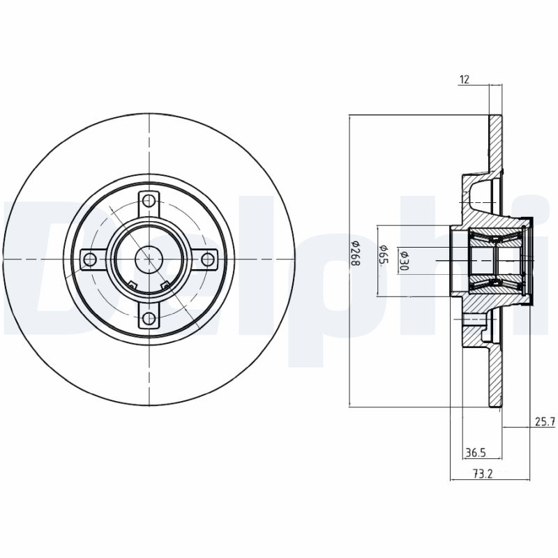 DELPHI BG9053RSC - Тормозные диски