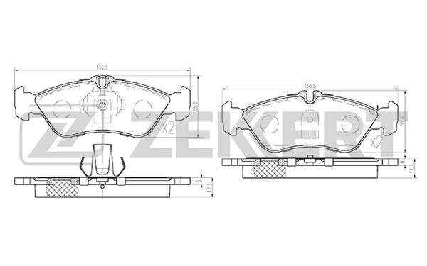 ZEKKERT BS-2846 - Тормозные колодки 