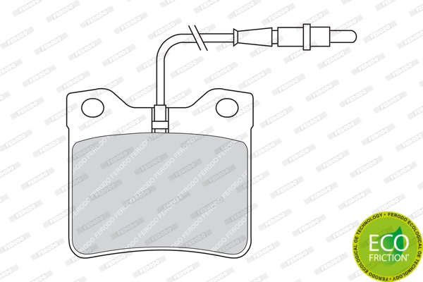 FERODO FDB619 - Комплект тормозных колодок, дисковый тормоз PREMIER ECO FRICTION