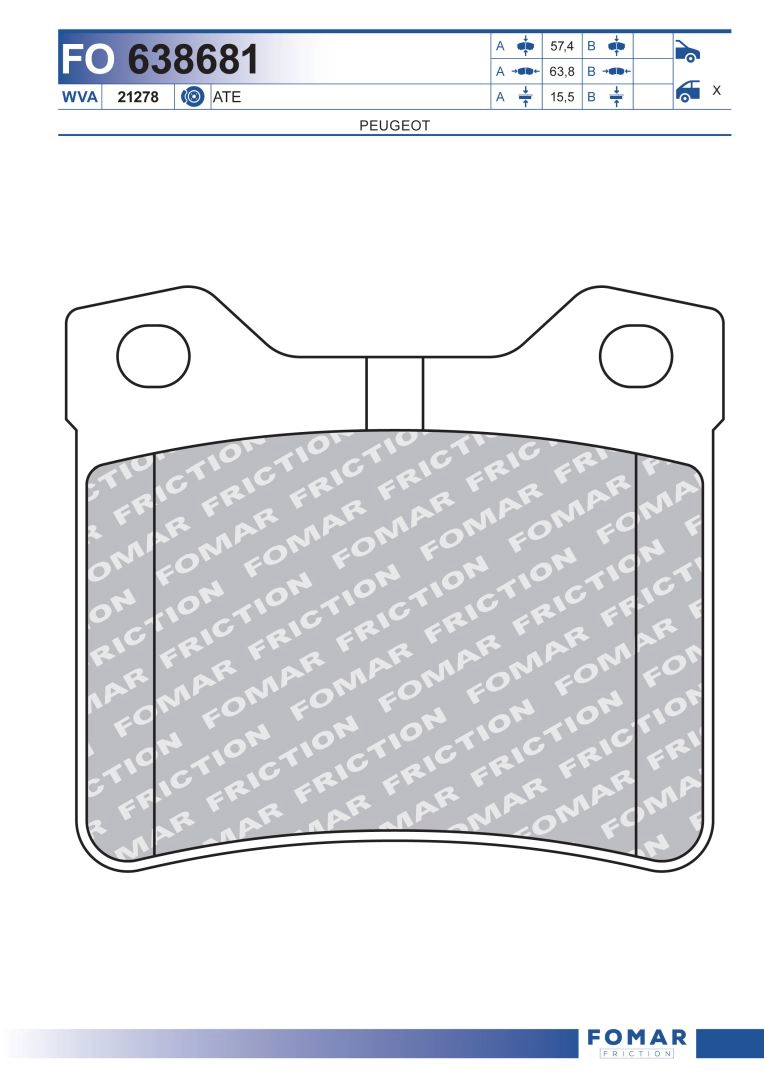 FOMAR FRICTION FO 638681 - Тормозные колодки 