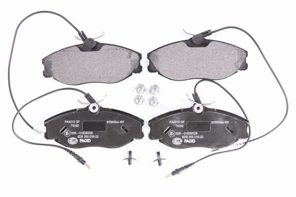 HELLA 8DB 355 018-221 - Тормозные колодки 