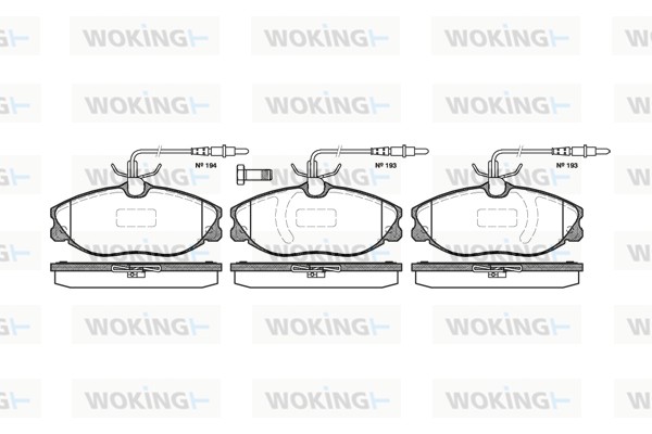 WOKING P7043.14 - Тормозные колодки 