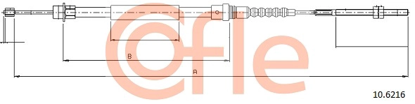 COFLE 10.6216 - Трос ручника