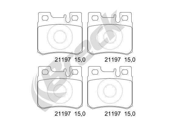 BRECK 21197 00 704 20 - Тормозные колодки 