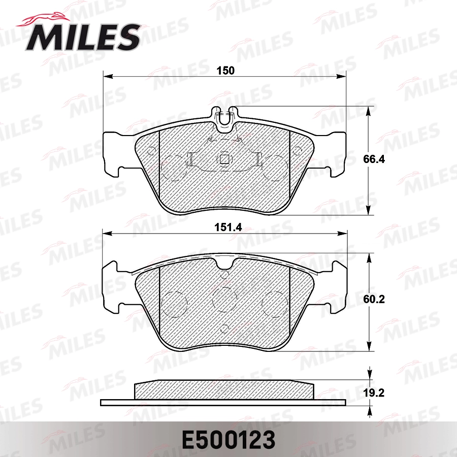 MILES E500123 - Тормозные колодки 