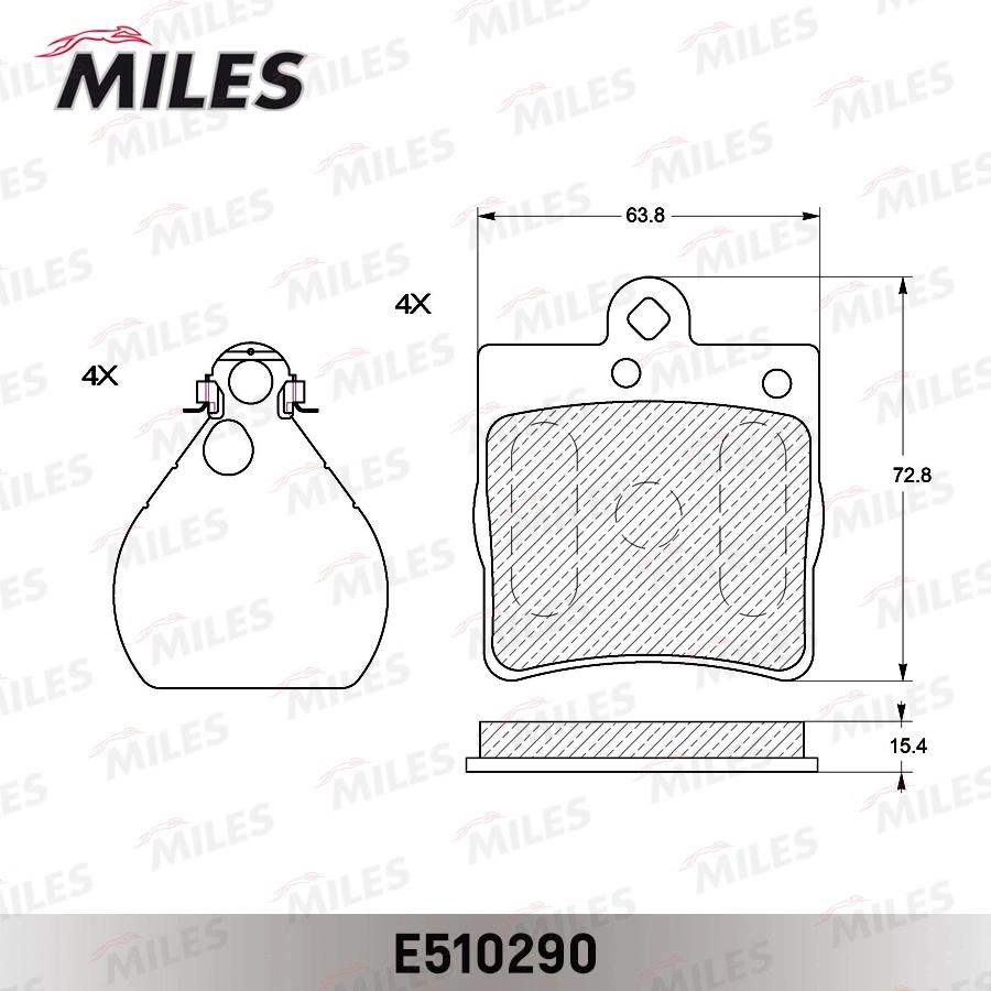 MILES E510290 - Тормозные колодки 