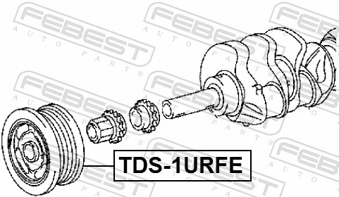 FEBEST TDS-1URFE - Шкив коленвала