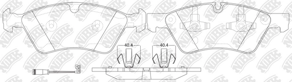 NIBK PN0500W - Тормозные колодки 