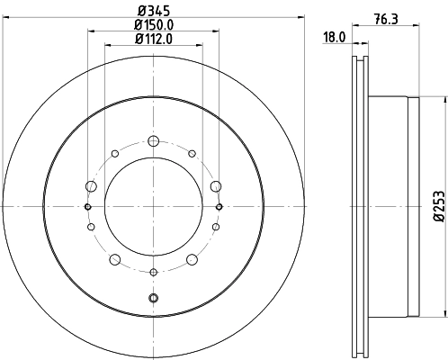 HELLA 8DD 355 116-331 - Тормозной диск PRO