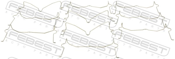 FEBEST 0103-004-PCS10 - Пружинки тормозных колодок