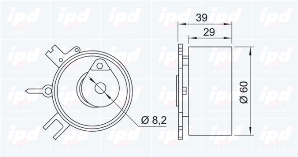 IPD 14-1073 - Натяжной ролик ГРМ
