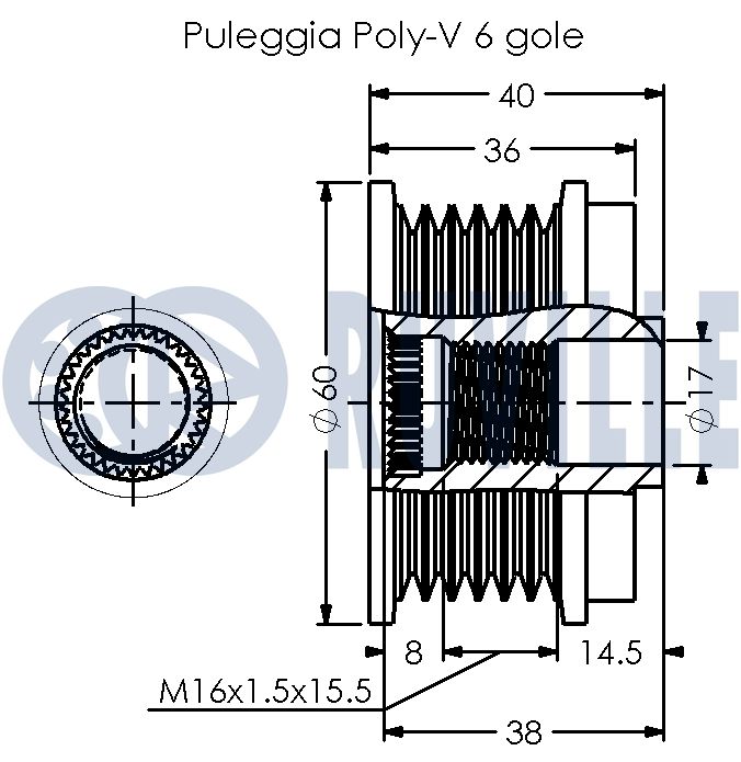 RUVILLE 542550 - Шкив генератора