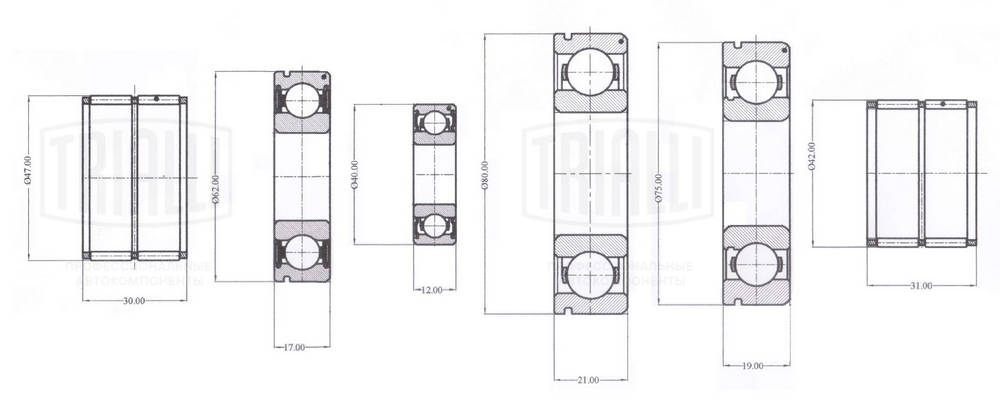 TRIALLI CT 756 - Ремкомплект КПП