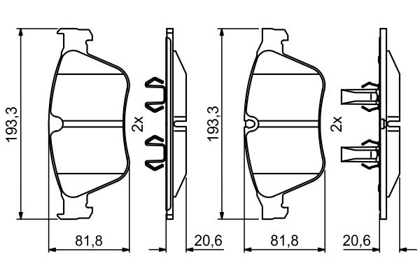 BOSCH 0 986 494 875 - Тормозные колодки 