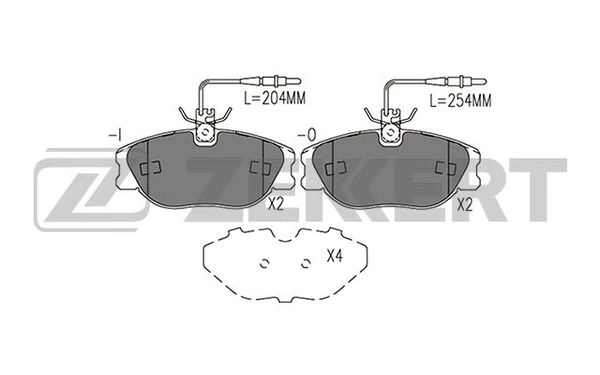 ZEKKERT BS-1062 - Тормозные колодки 