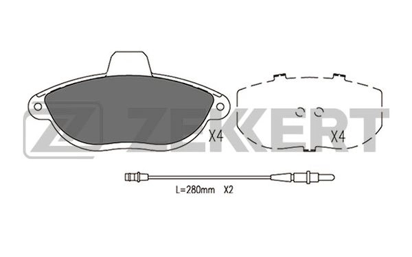 ZEKKERT BS-2882 - Тормозные колодки 