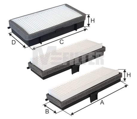 MFILTER K 9153-3 - Салонный фильтр