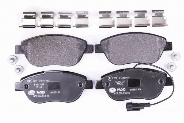 HELLA 8DB 355 018-831 - Тормозные колодки 