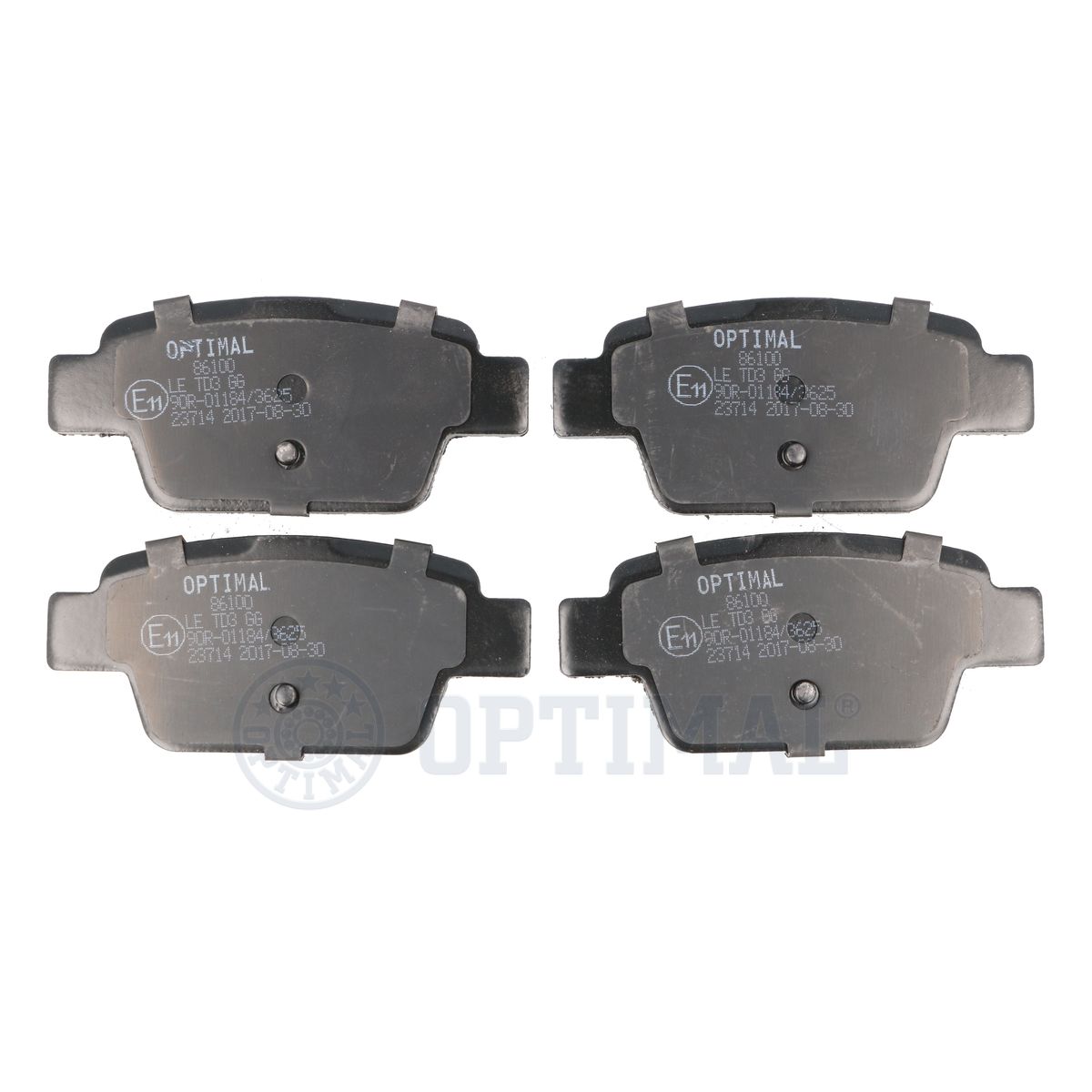 OPTIMAL BP-86100 - Тормозные колодки 