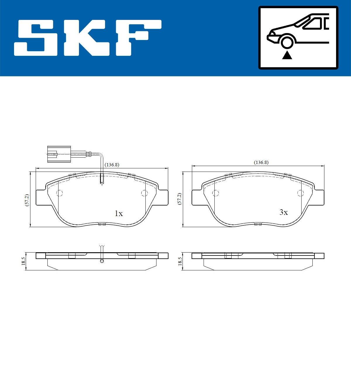 SKF VKBP 80217 E - Тормозные колодки 
