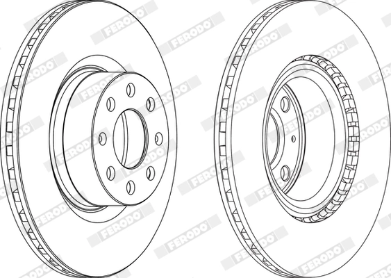 FERODO DDF1298 - Тормозной диск PREMIER