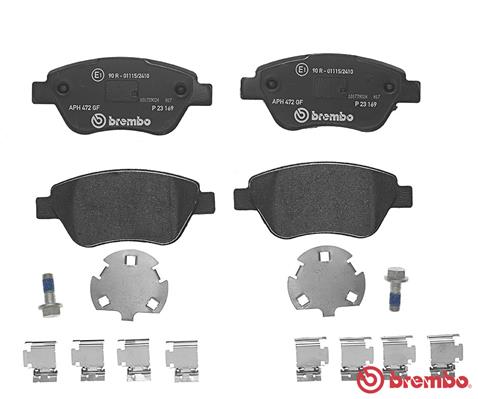 BREMBO P 23 169 - Комплект тормозных колодок, дисковый тормоз PRIME LINE
