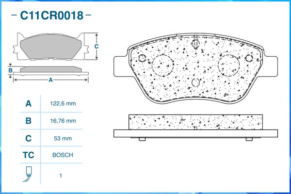 CWORKS C11CR0018 - Тормозные колодки 