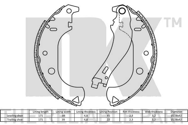 NK 2723677 - Барабанные колодки