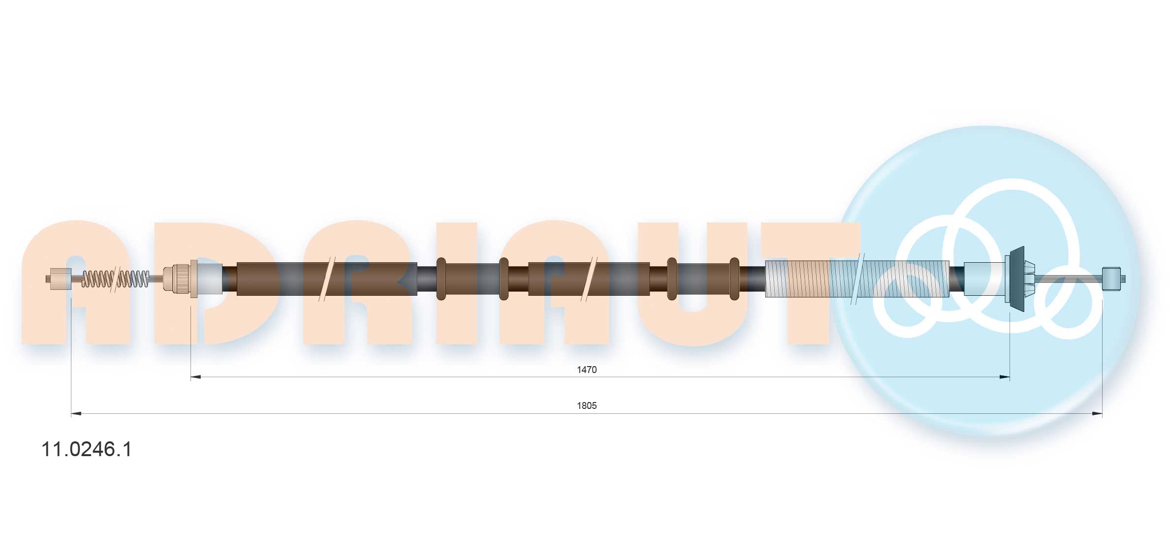 ADRIAUTO 11.0246.1 - Трос ручника