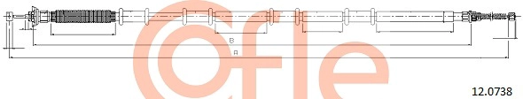 COFLE 12.0738 - Трос ручника